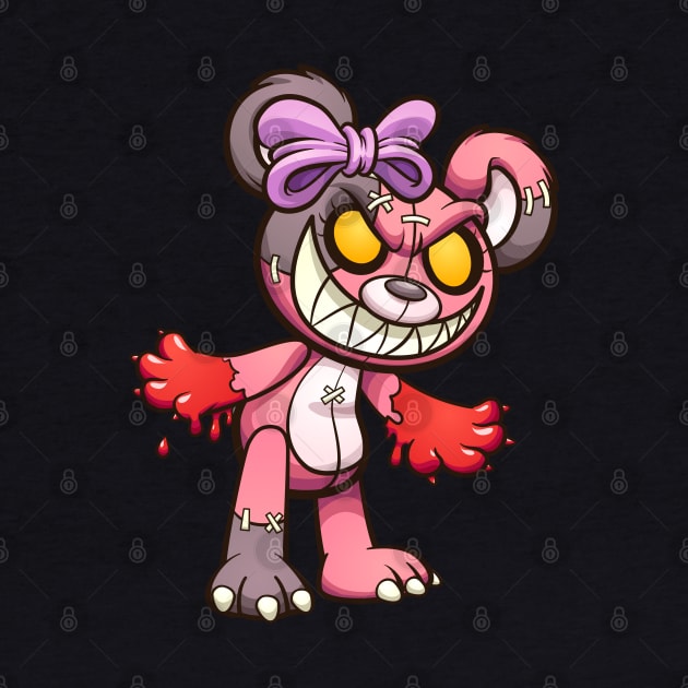 Scary teddy bear by memoangeles